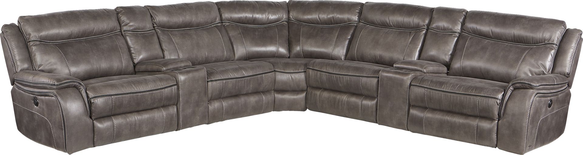 Cindy Crawford Home Barton Springs Gray 7 Pc Sectional - Image 1