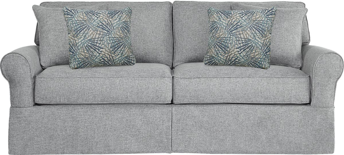 Cindy Crawford Beachside Ash Beige,Gray Textured Sofa Rooms to Go