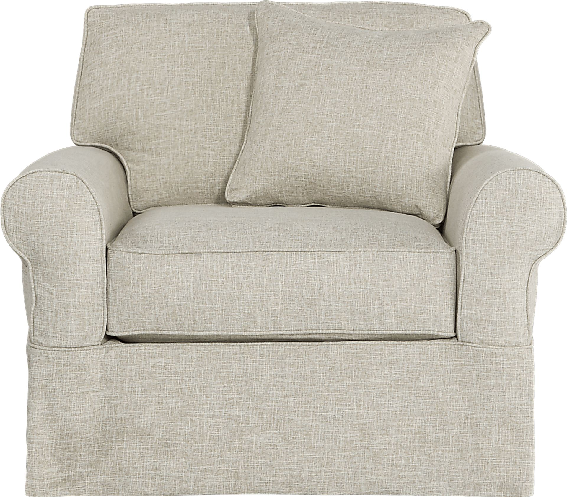 Cindy Crawford Home Beachside Beige Textured Chair - Image 1