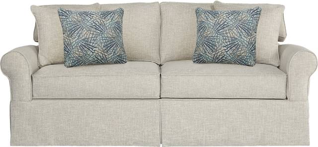 Cindy Crawford Home Beachside Beige Textured Sofa - Thumbnail - Image 1