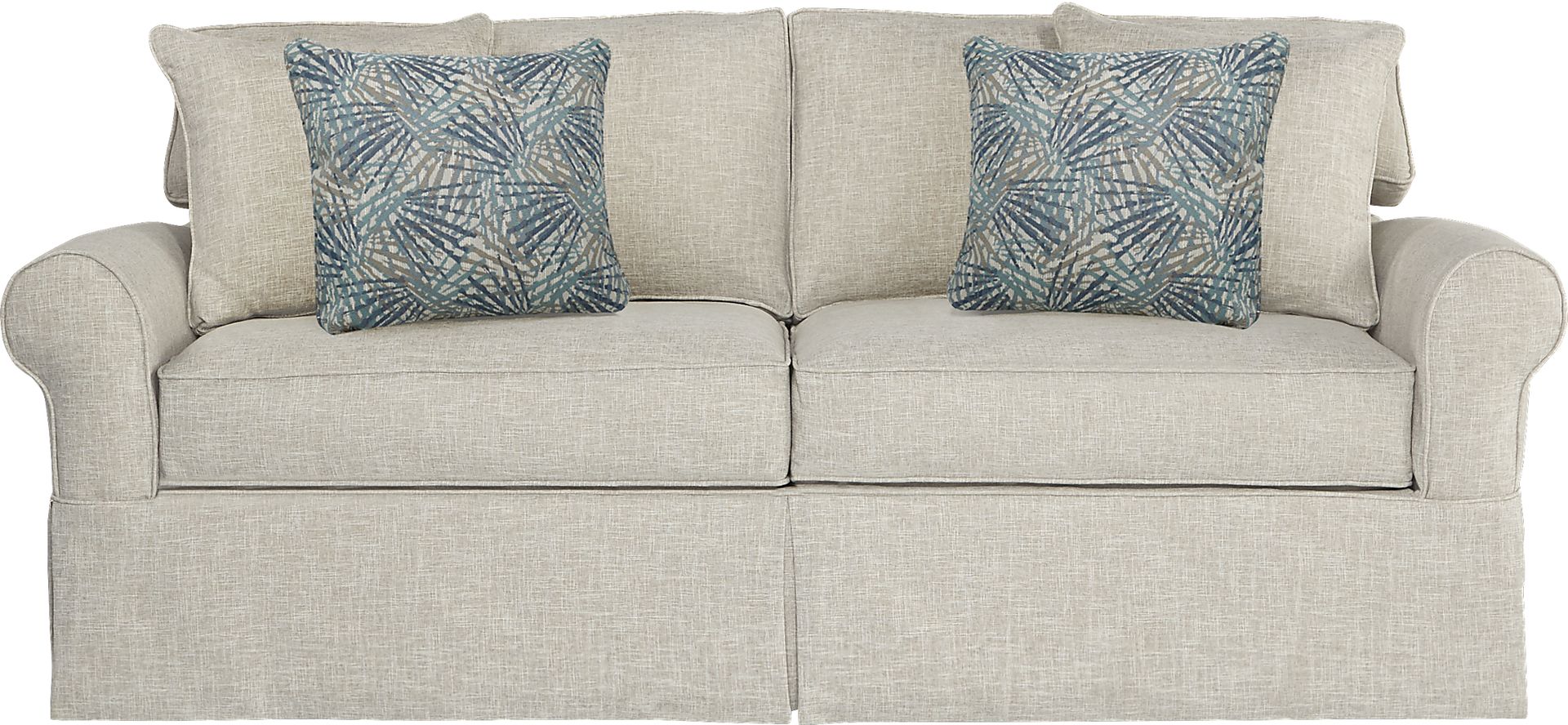 Cindy Crawford Home Beachside Beige Textured Sofa - Image 1