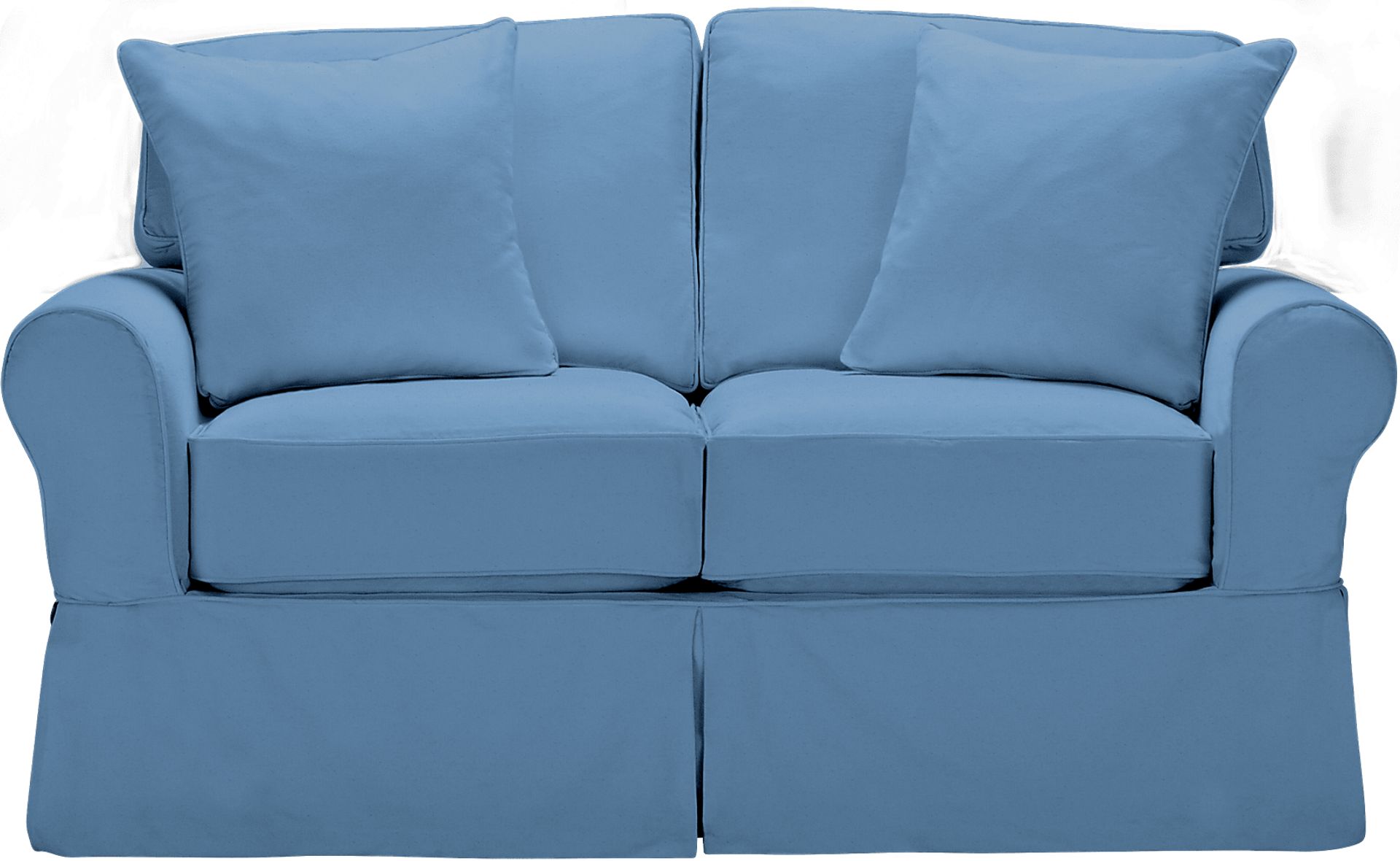 Beachside Blue Denim Loveseat Slipcover - Image 1