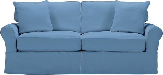 Beachside Blue Denim Sleeper Slipcover - Thumbnail - Image 1