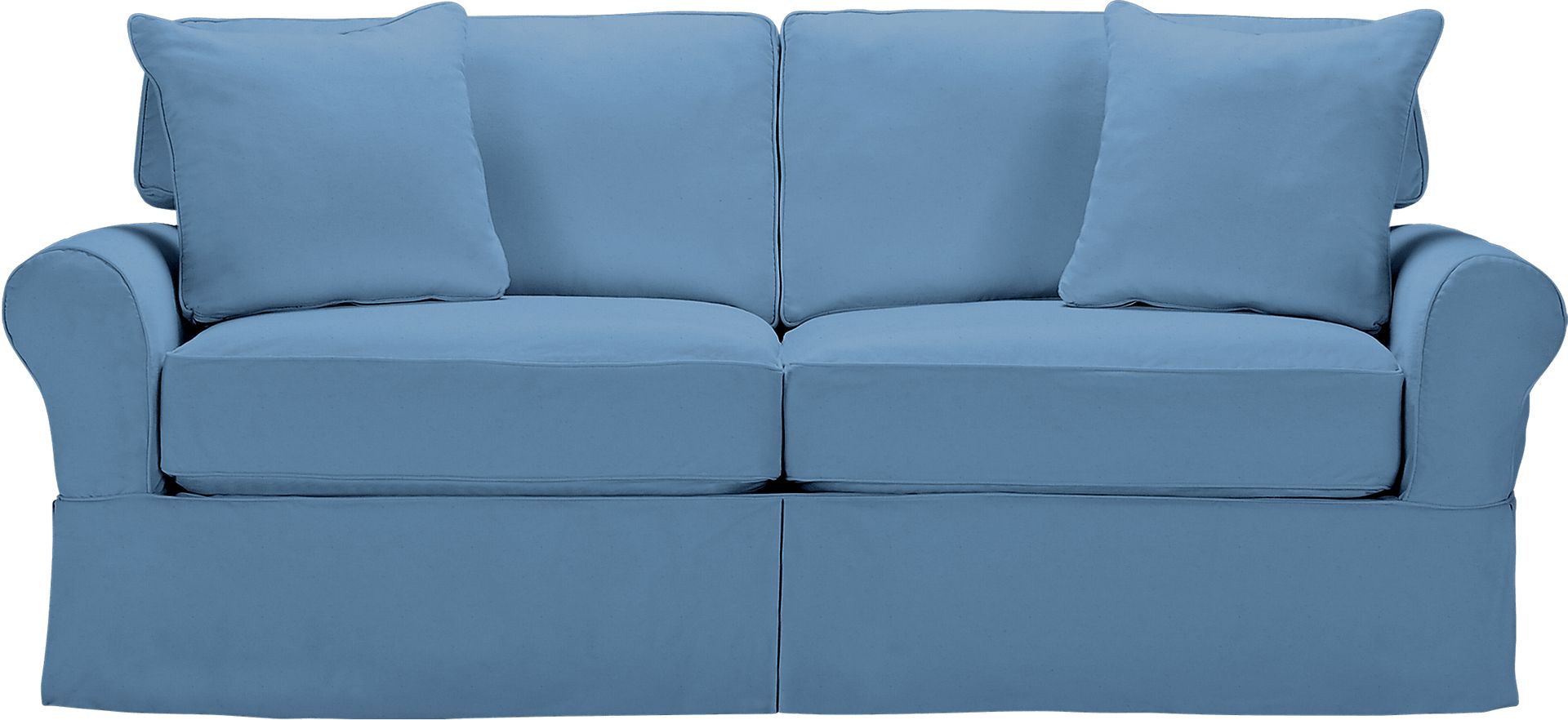 Beachside Blue Denim Sofa Slipcover - Image 1