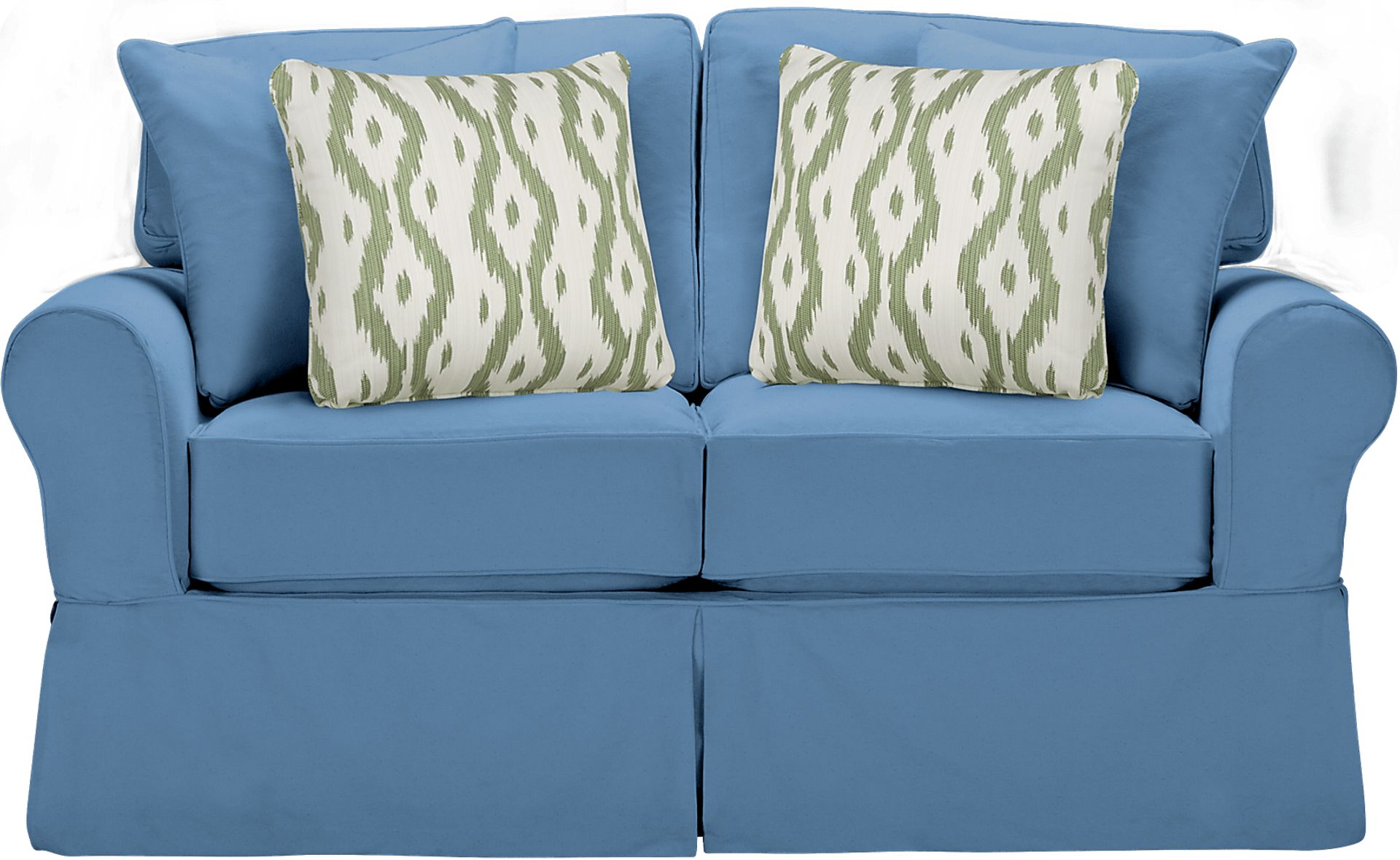Cindy Crawford Home Beachside Blue Loveseat - Image 1