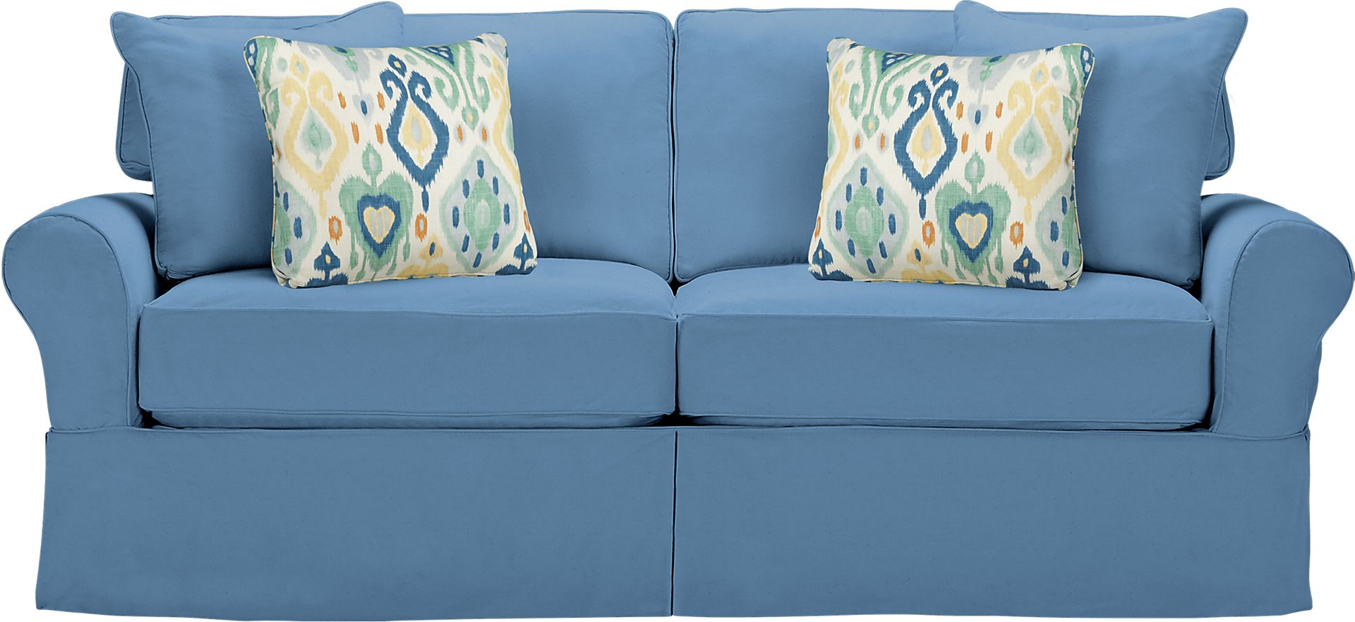 Cindy Crawford Home Beachside Blue Denim Sofa - Image 1
