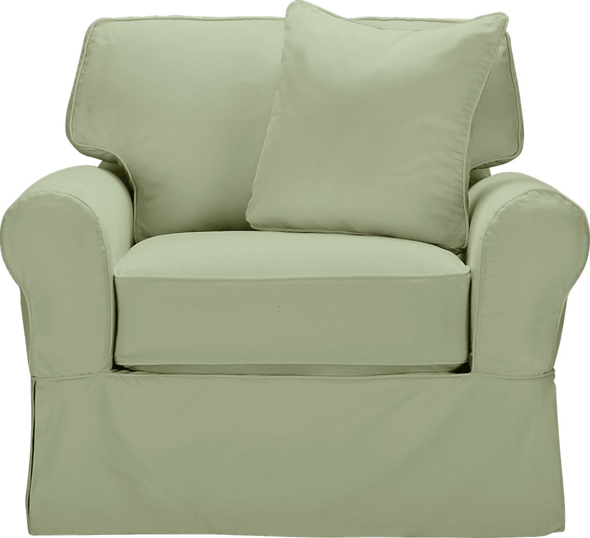 Beachside Green Denim Chair Slipcover - Rooms To Go