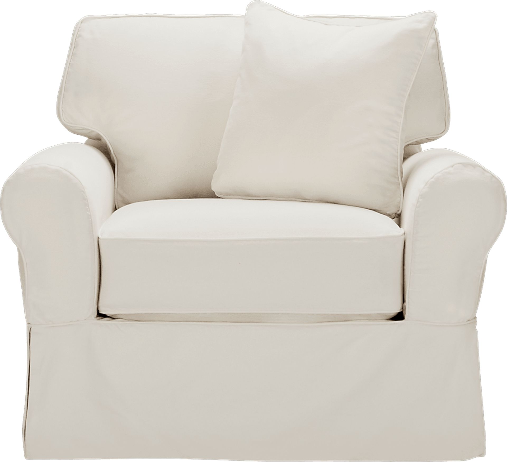 Beachside Natural Denim Chair Slipcover - Image 1