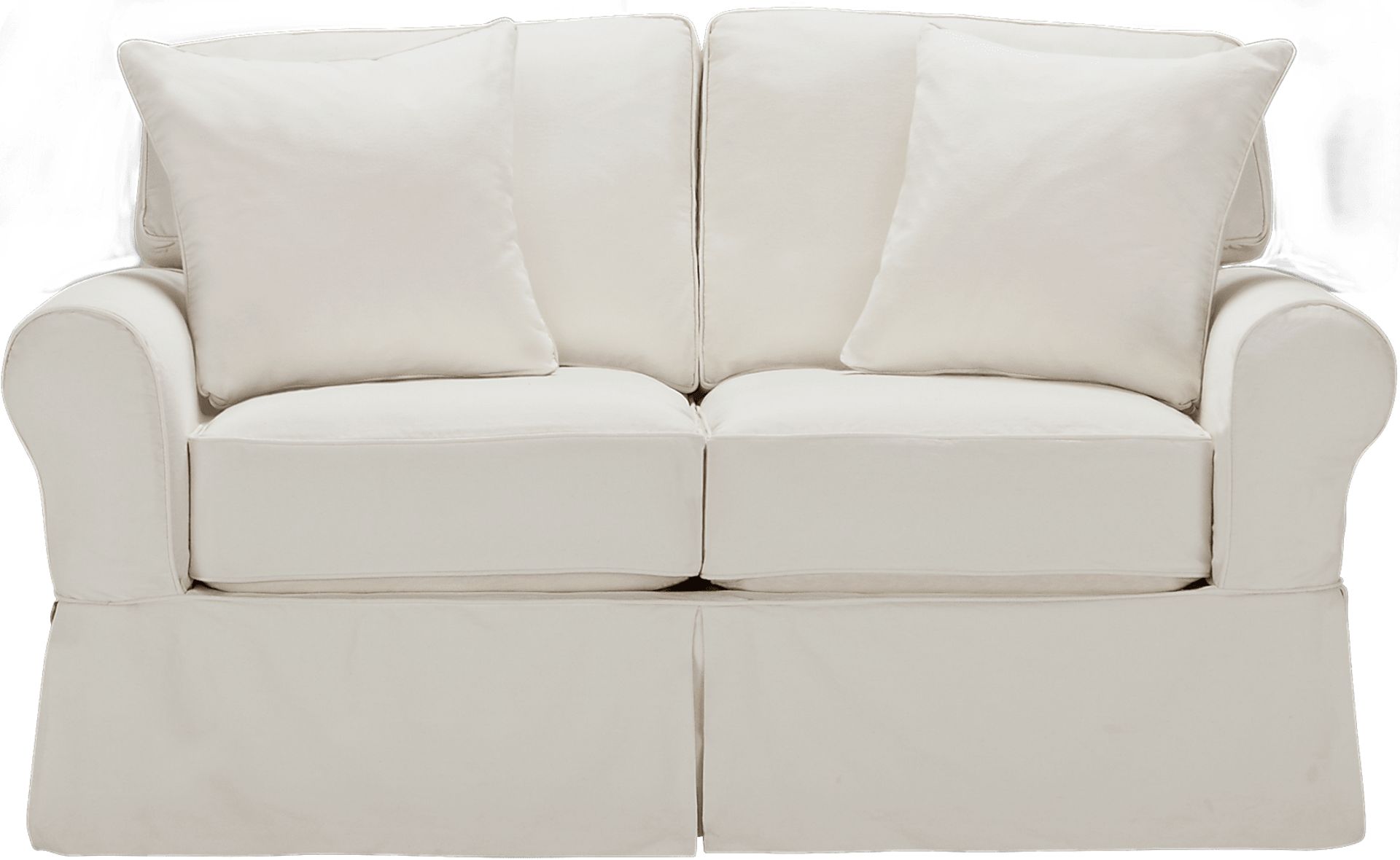 Beachside Natural Denim Loveseat Slipcover - Image 1