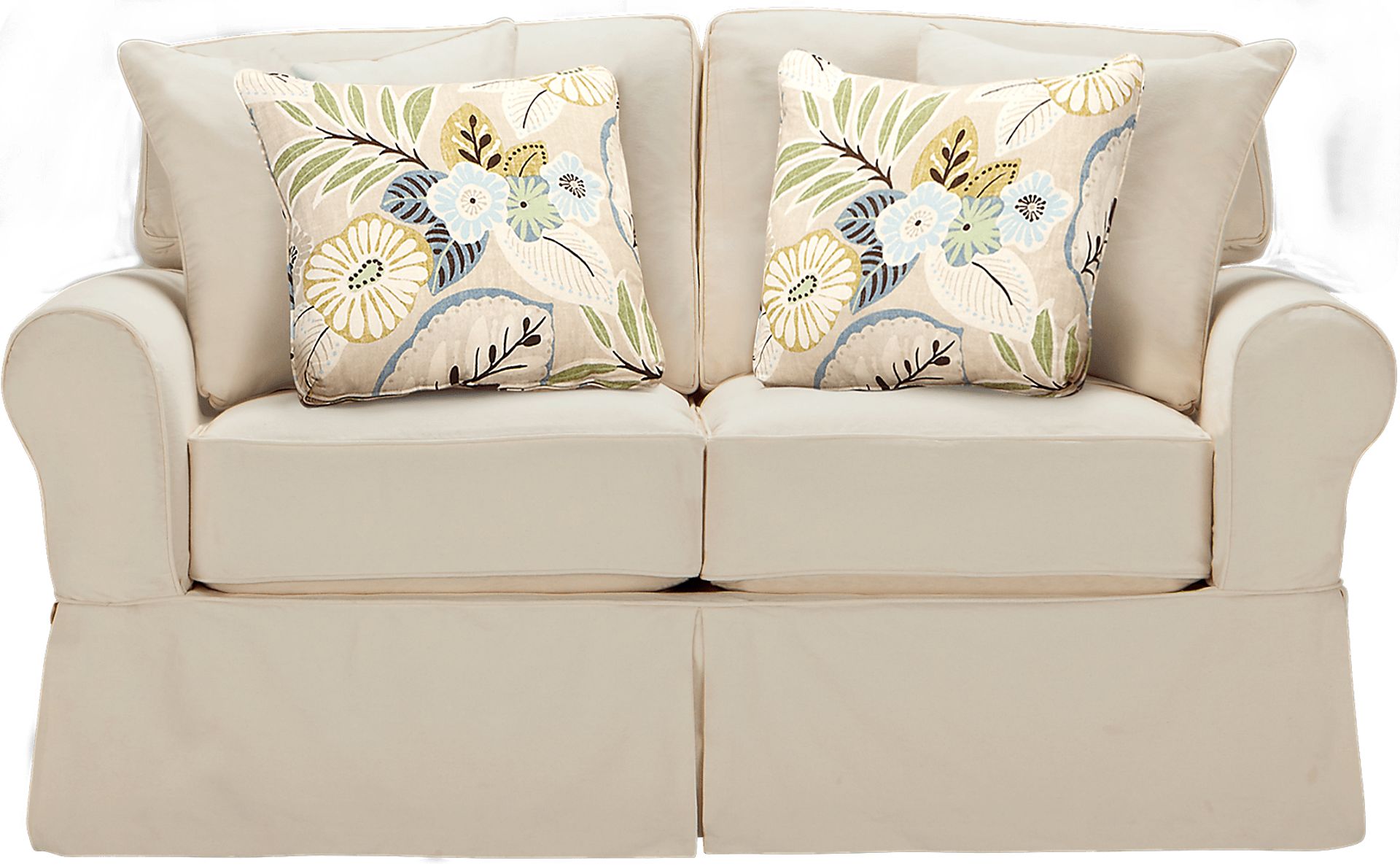 Cindy Crawford Home Beachside Natural Denim Loveseat - Image 1