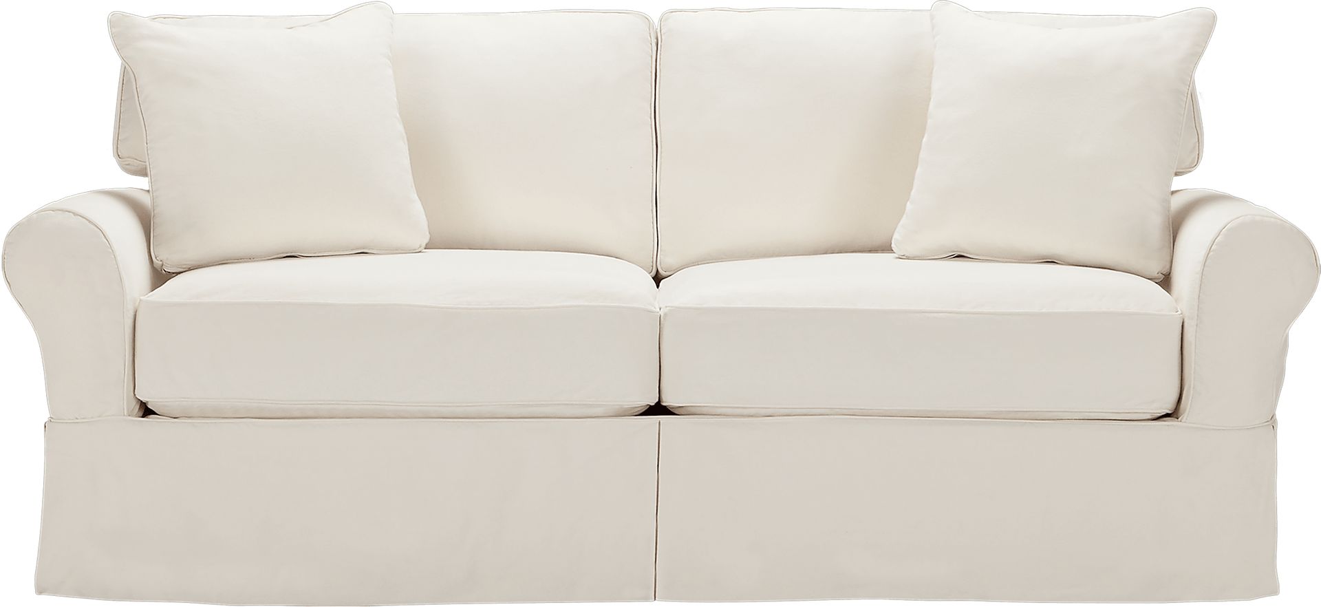 Beachside Natural Denim Sofa Slipcover - Image 1