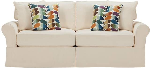 Cindy Crawford Home Beachside Natural Denim Sofa - Thumbnail - Image 1