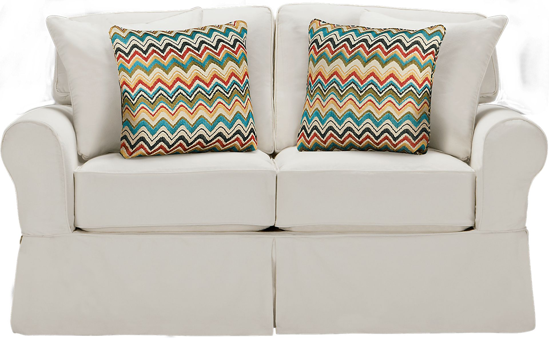 Cindy Crawford Home Beachside Natural Denim Loveseat - Image 1