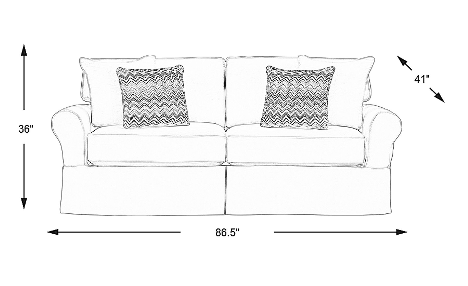 Dimension Image. Please refer to the Dimension Tab on this page for dimension details.