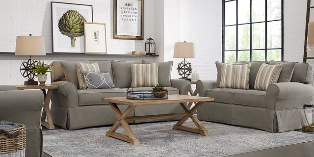 Cindy Crawford Home Beachside Smoke Denim 5 Pc Living Room - Thumbnail - Image 1