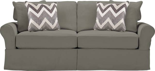Cindy Crawford Home Beachside Smoke Denim Sofa - Thumbnail - Image 1