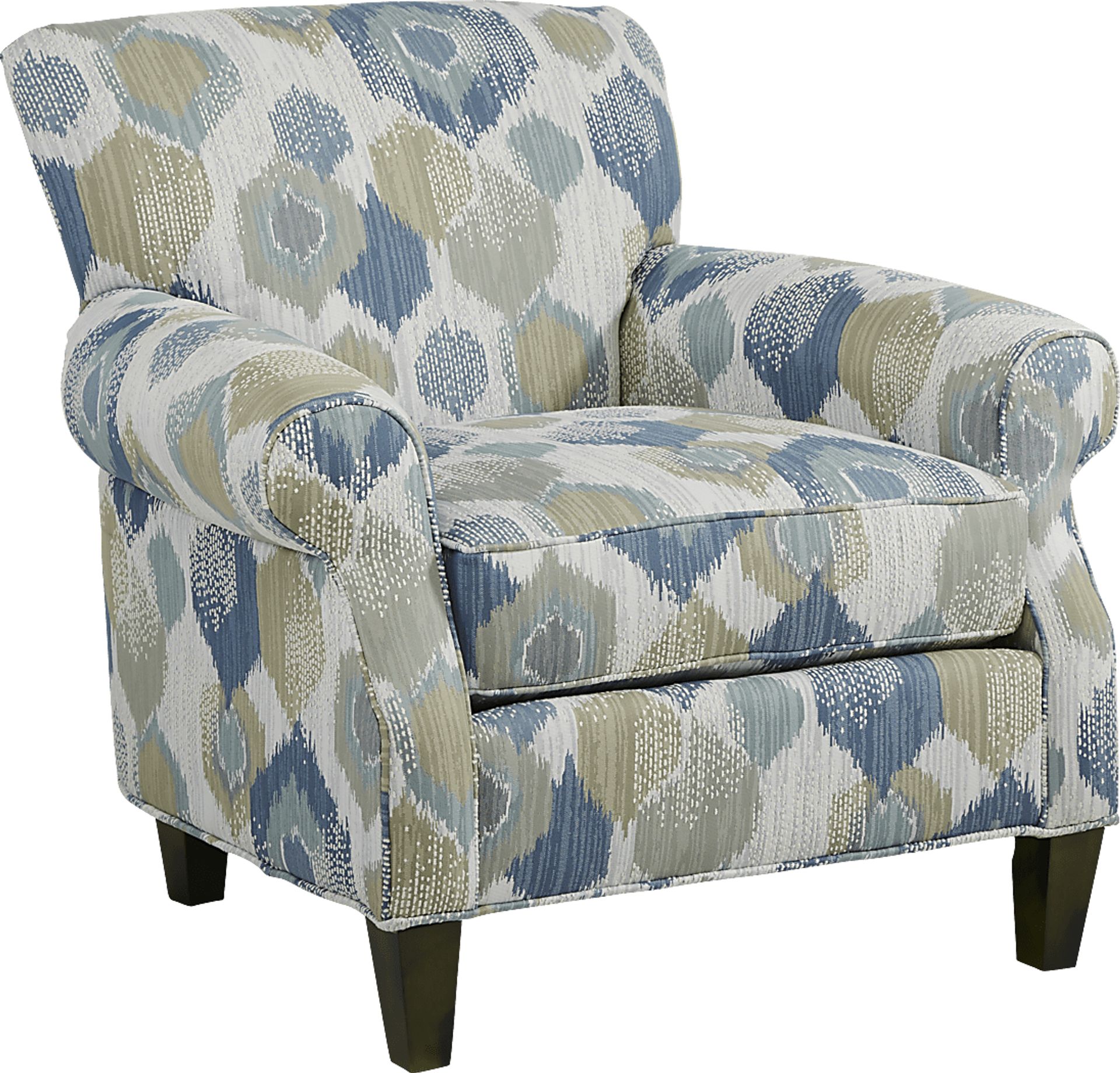 Beachside Walk Blue Slipcover Accent Chair - Image 1