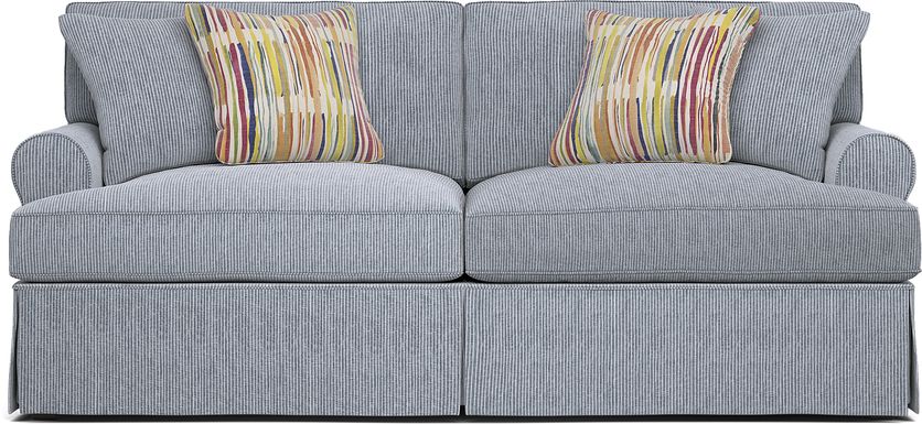 Beachside Walk Blue Denim Slipcover Sofa
