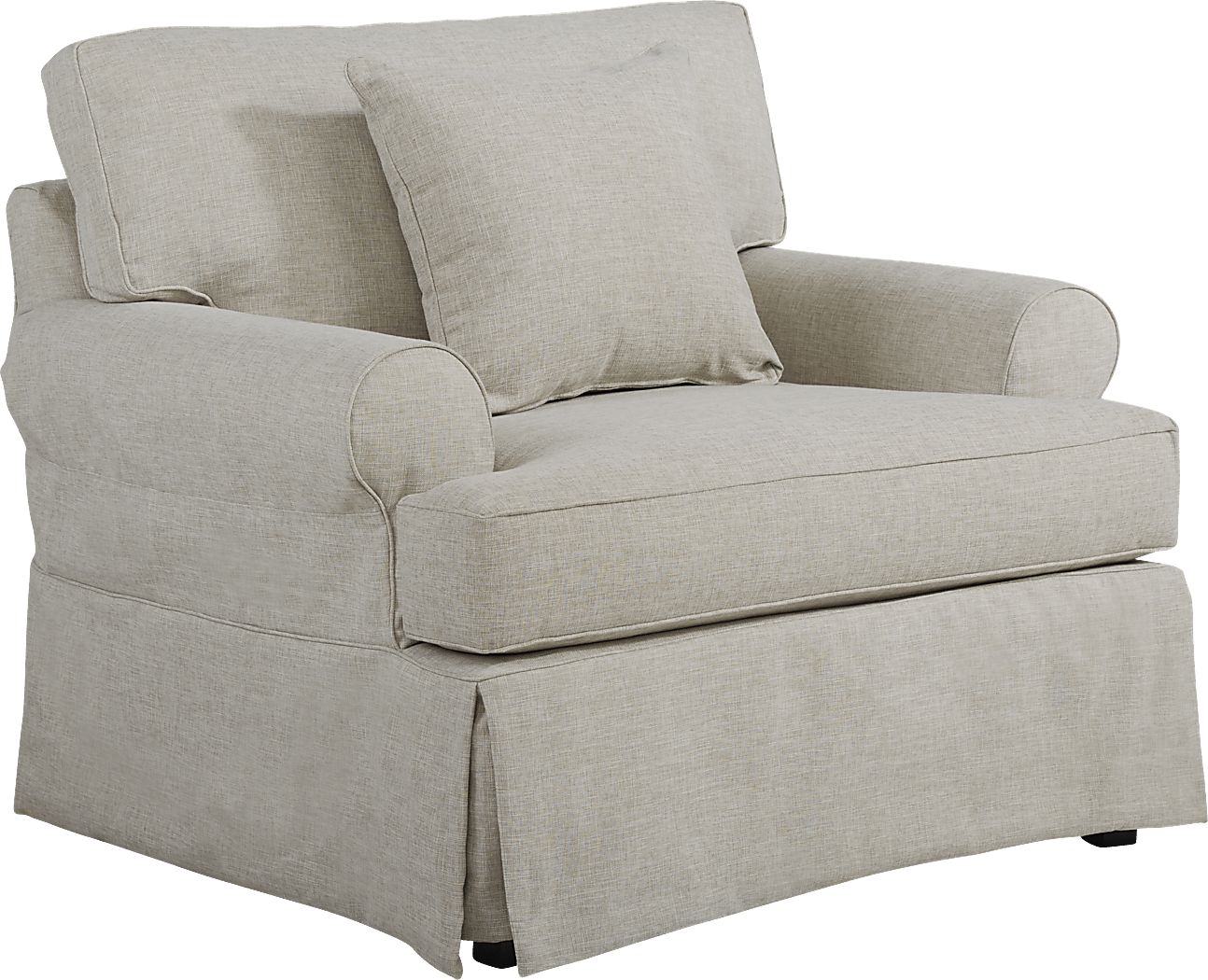 Beachside Walk Linen Textured Slipcover Chair