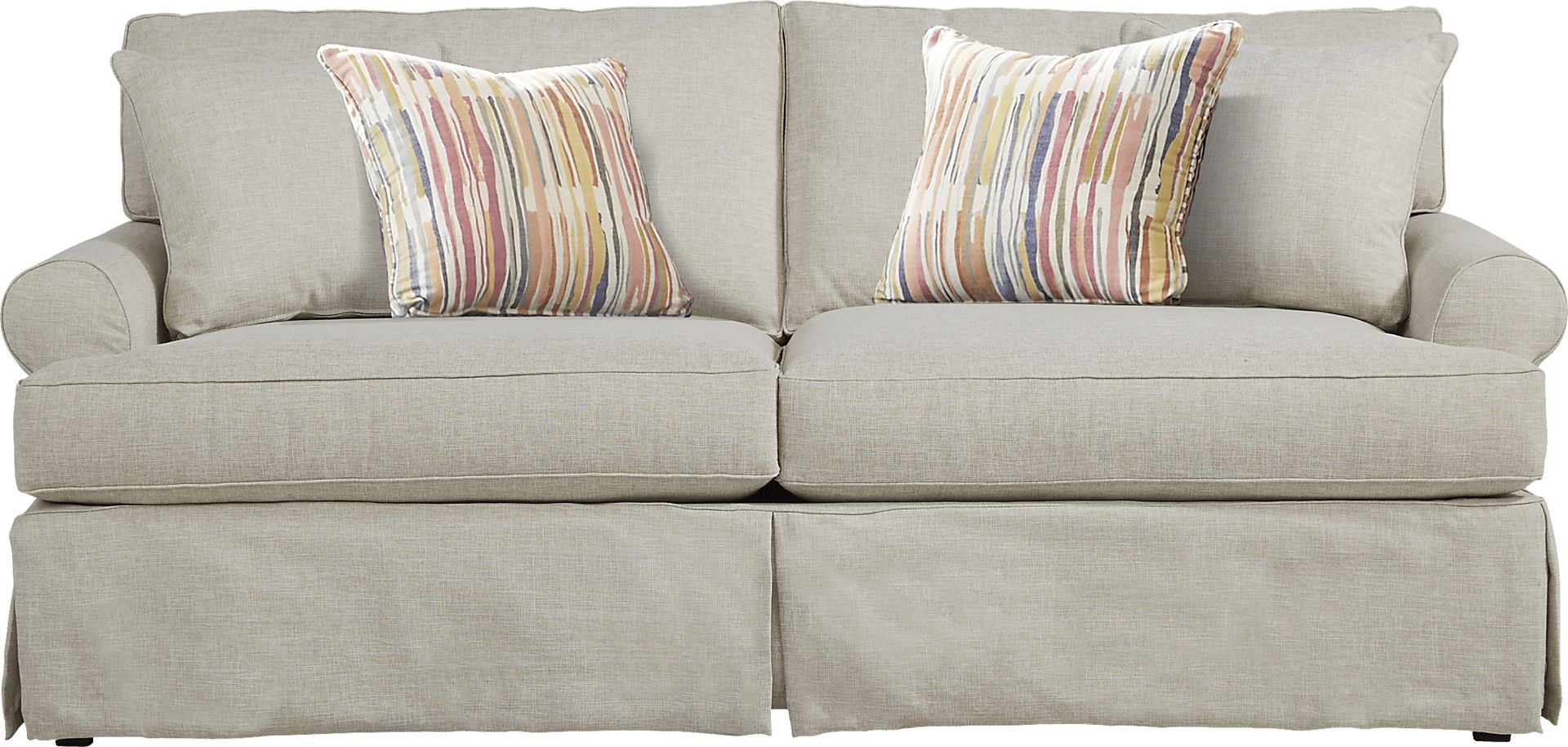Beachside Walk Linen Textured Slipcover Sleeper - Image 1