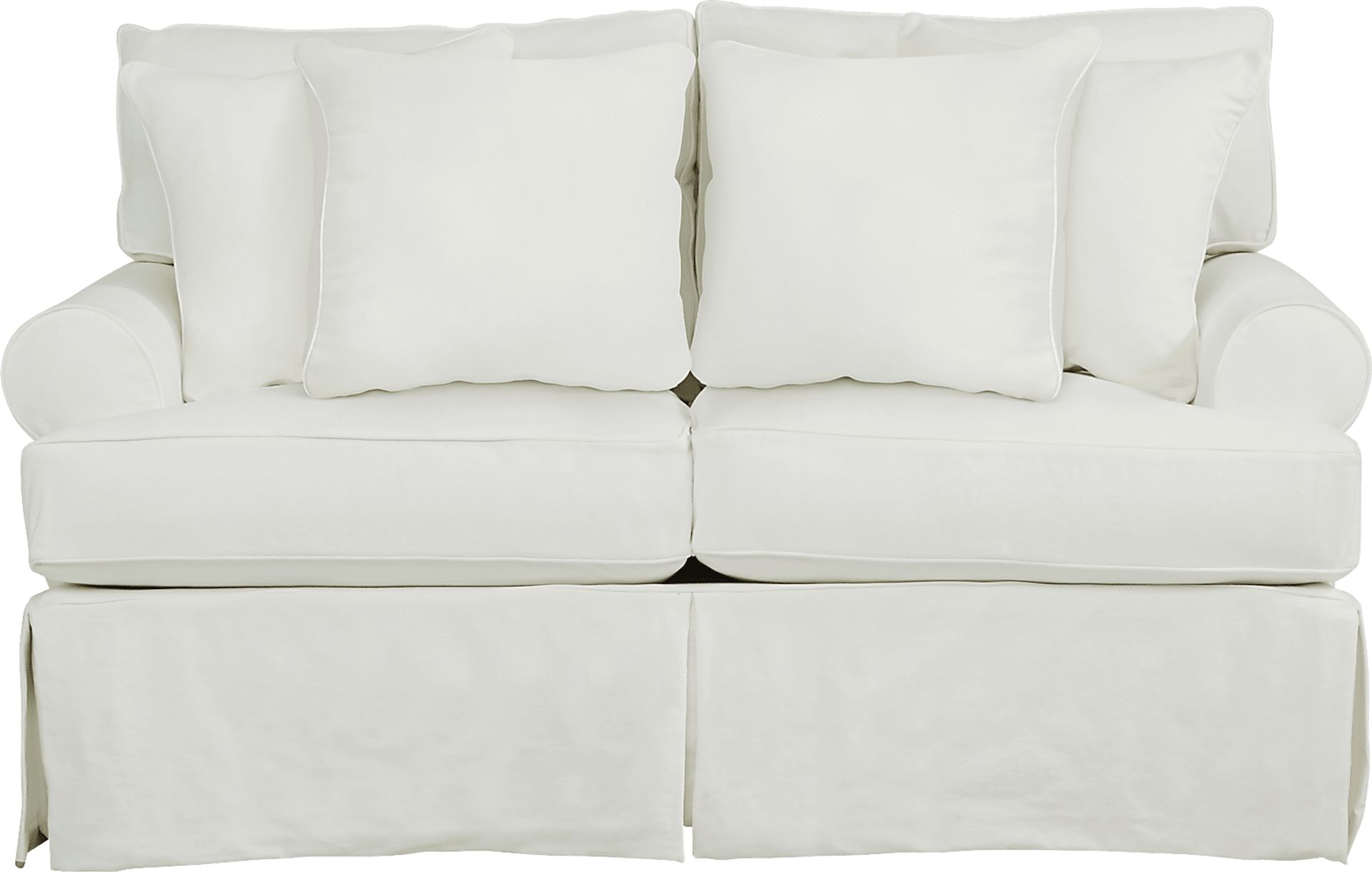 Beachside Walk White Loveseat - Image 1