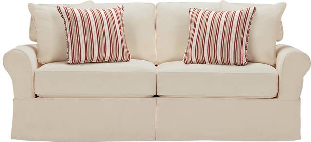 Cindy Crawford Home Beachside White Denim Sleeper - Thumbnail - Image 1