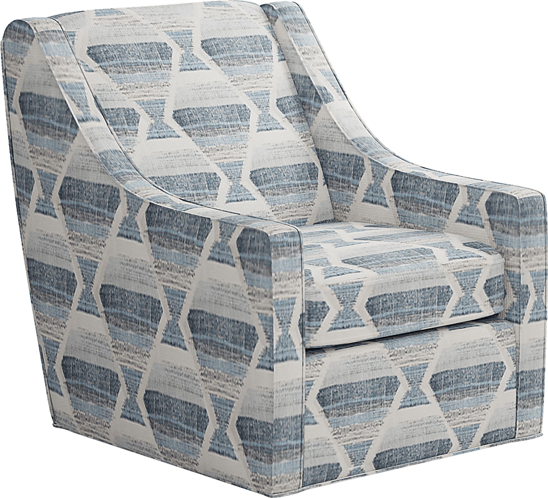 Bedford Park Blue Accent Swivel Chair - Image 1