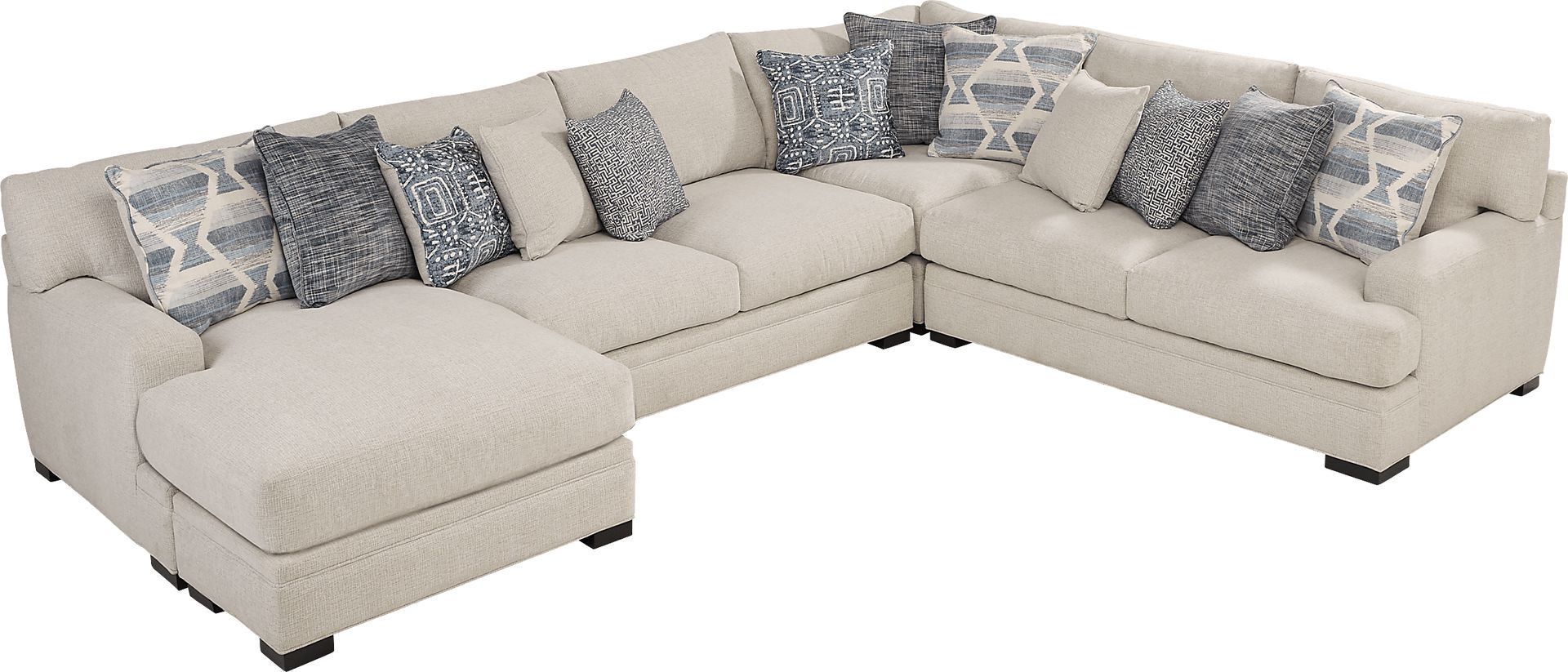 Bedford Park Ivory 3 Pc Sectional with Chaise - Image 3