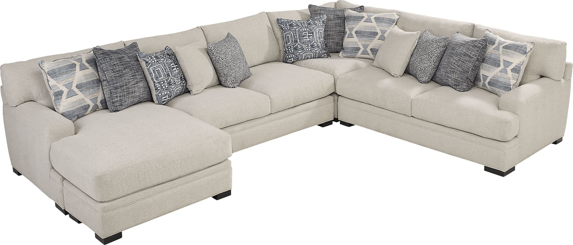 Bedford Park Ivory 3 Pc Sectional with Chaise - Image 3