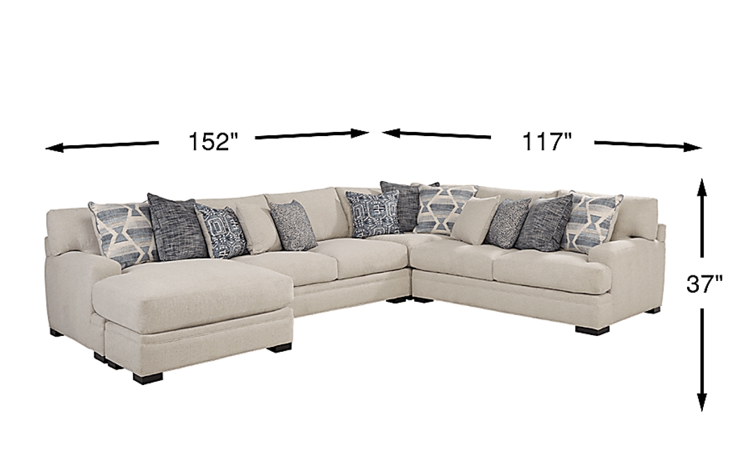 Bedford Park 3 Pc Left Arm Chaise Sectional