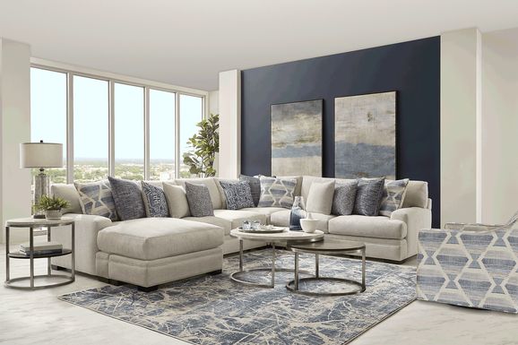 Small plush on sale sectional sofa