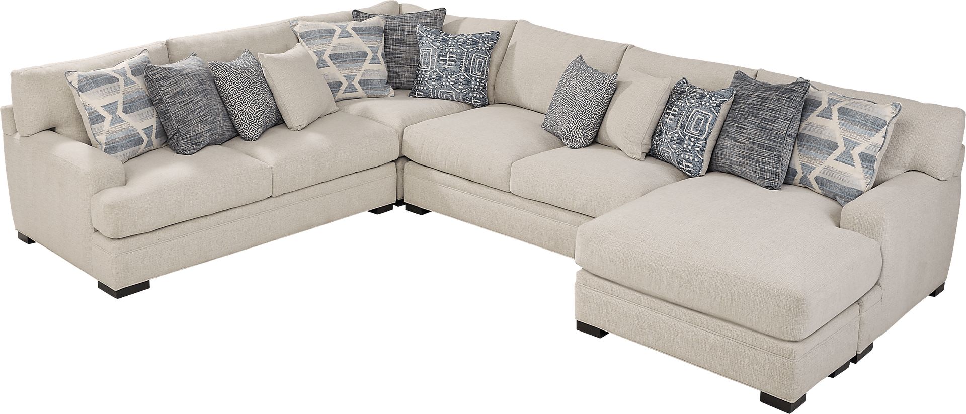 Bedford Park Ivory 3 Pc Sectional with Chaise - Image 3