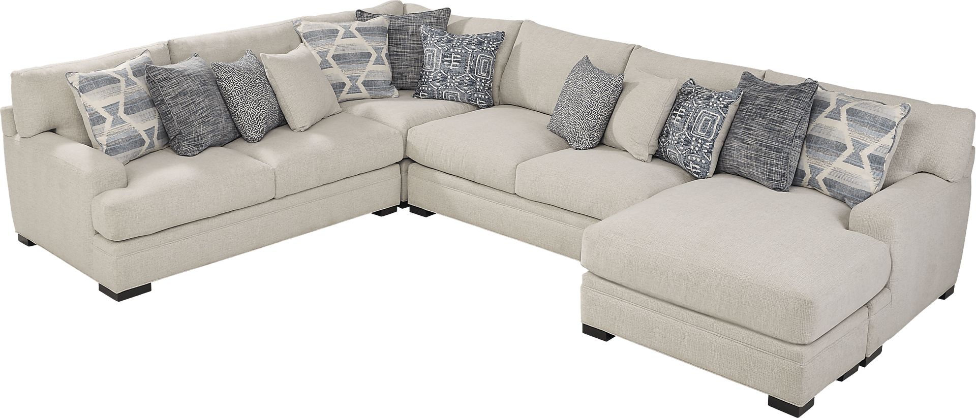 Bedford Park Ivory 3 Pc Sectional with Chaise - Image 3
