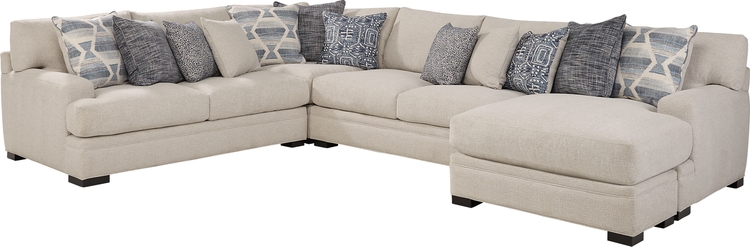3 pc right arm chaise sectional