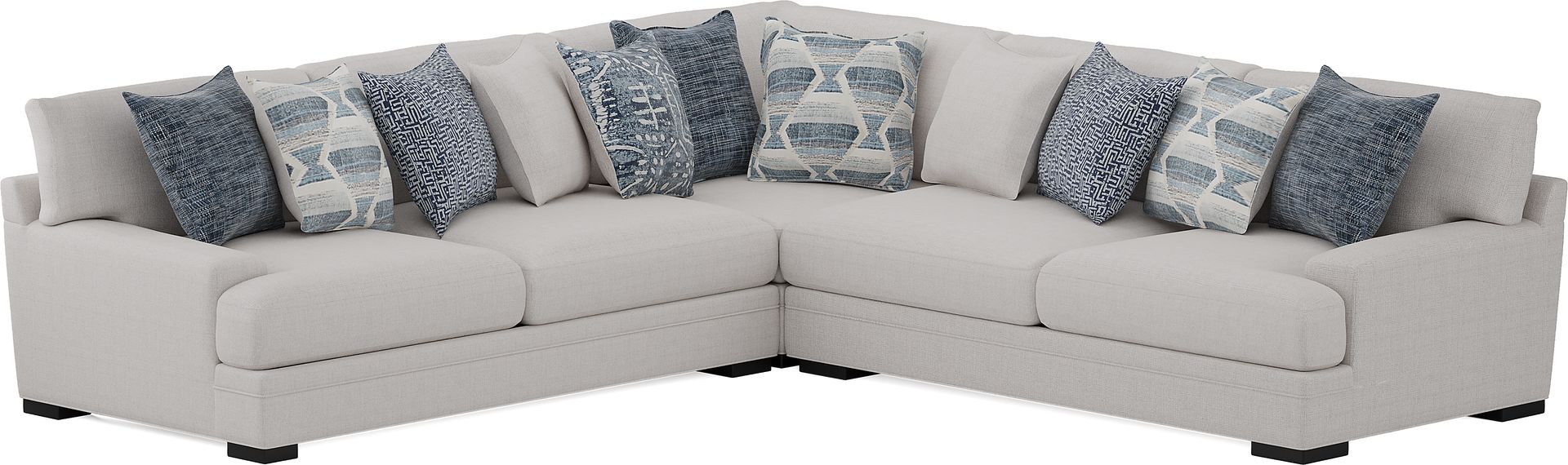 Bedford Park Ivory 3 Pc Sectional - Image 1