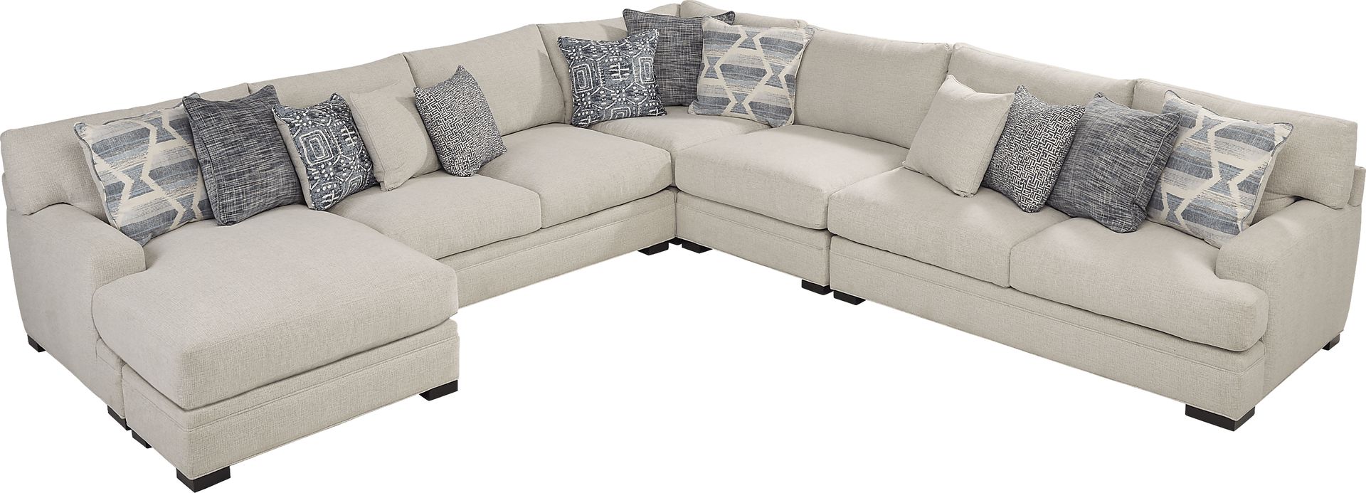 Bedford Park Ivory 4 Pc Sectional with Chaise - Image 3