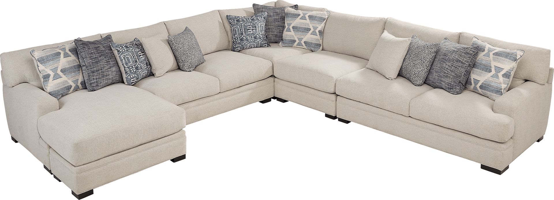 Bedford Park Ivory 4 Pc Sectional with Chaise - Image 3