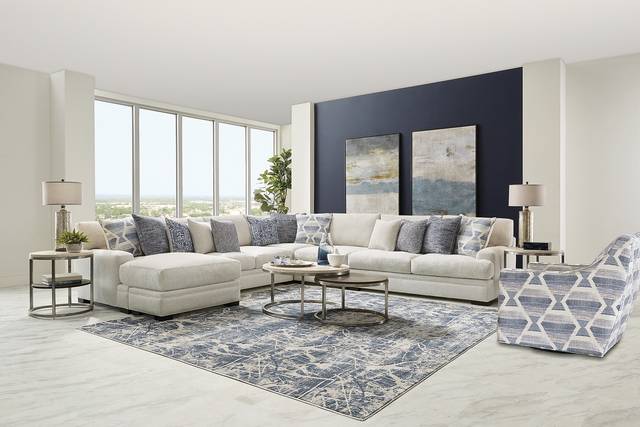 Bedford Park Ivory 4 Pc Sectional with Chaise - Thumbnail - Image 2
