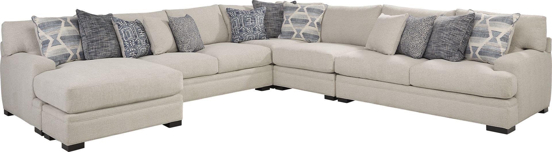 Bedford Park Ivory 4 Pc Sectional with Chaise - Image 1