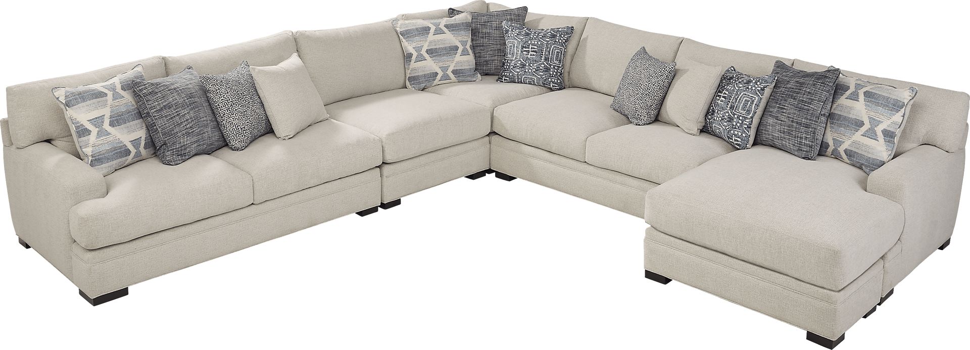 Bedford Park Ivory 4 Pc Sectional with Chaise - Image 3
