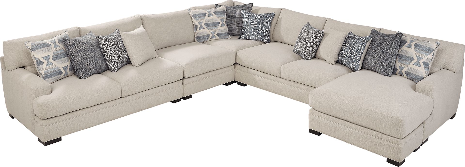 Bedford Park Ivory 4 Pc Sectional with Chaise - Image 3