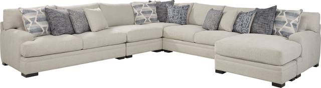Bedford Park Ivory 4 Pc Sectional with Chaise - Thumbnail - Image 1