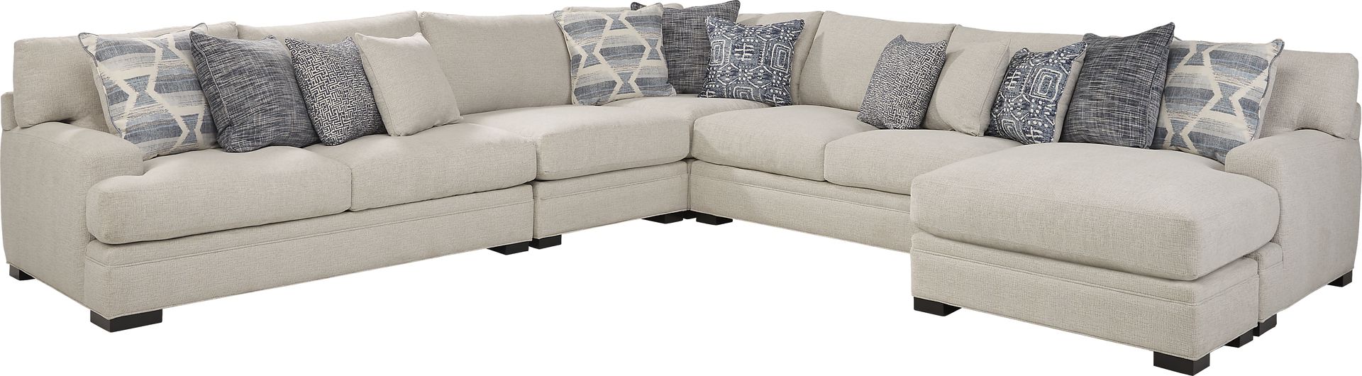 Bedford Park Ivory 4 Pc Sectional with Chaise - Image 1