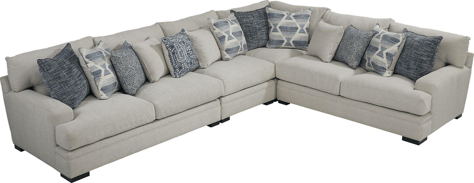 Bedford Park Ivory 4 Pc Sectional - Image 3