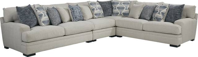 Bedford Park Ivory 8 Pc Sectional Living Room - Thumbnail - Image 2