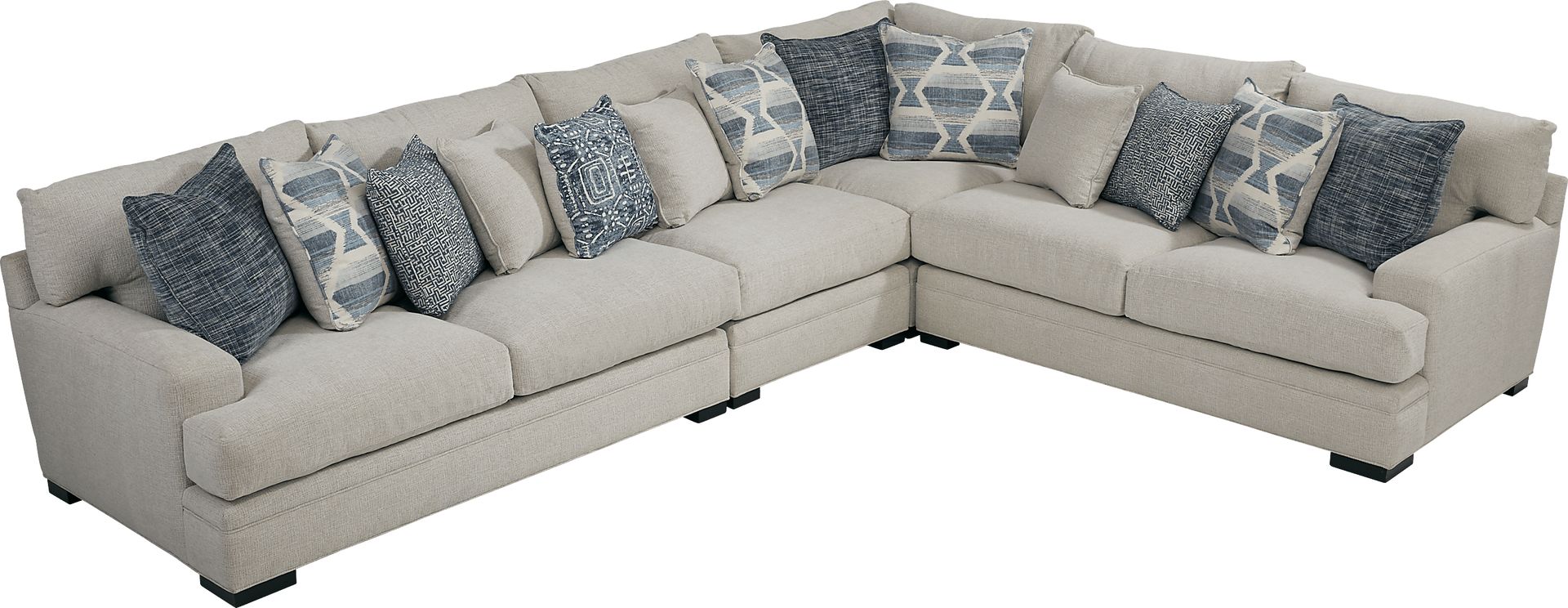 Cindy Crawford Home Bedford Park Ivory 7 Pc Sectional Living Room - Image 3