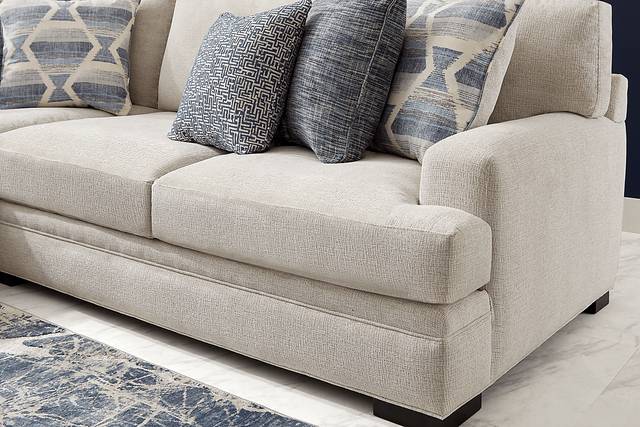 Cindy Crawford Home Bedford Park Ivory 7 Pc Sectional Living Room - Thumbnail - Image 4