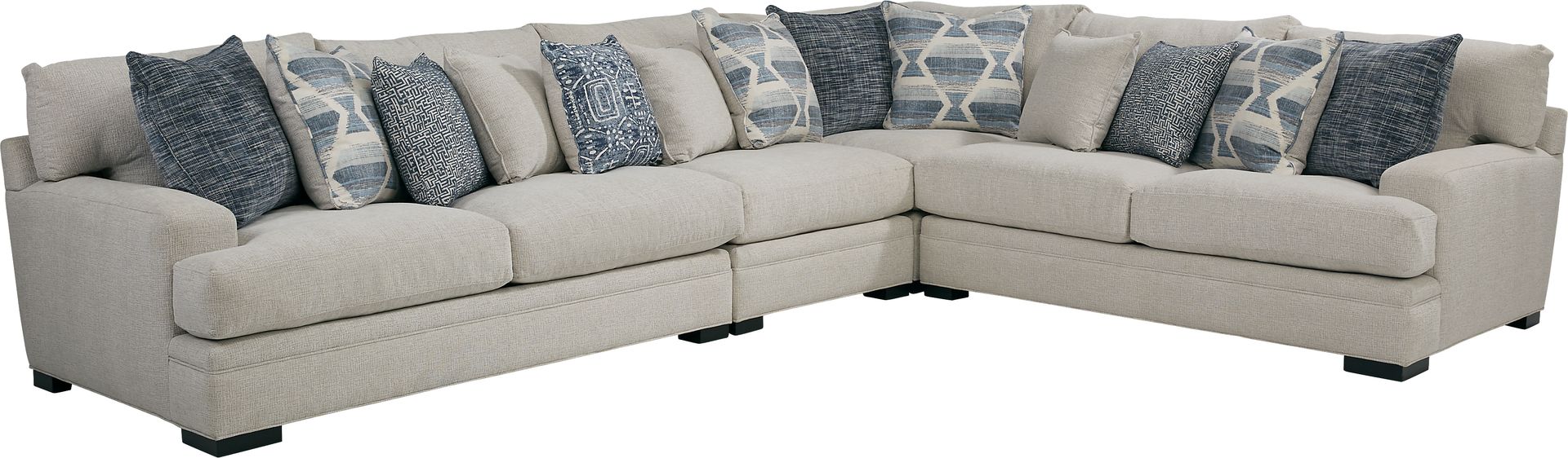 Cindy Crawford Home Bedford Park Ivory 7 Pc Sectional Living Room - Image 2