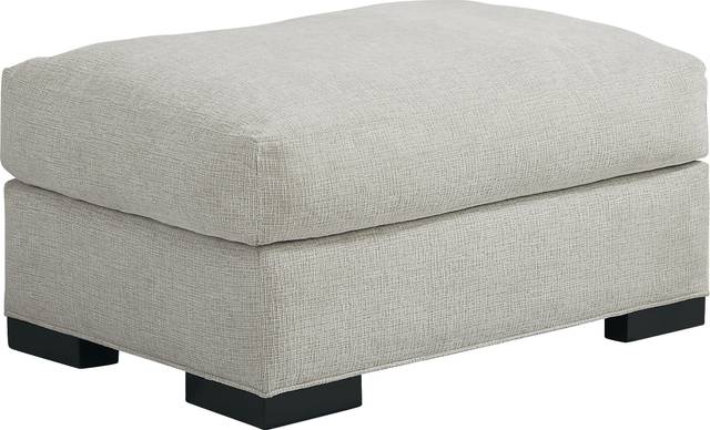 Bedford Park Ivory Ottoman - Thumbnail - Image 1