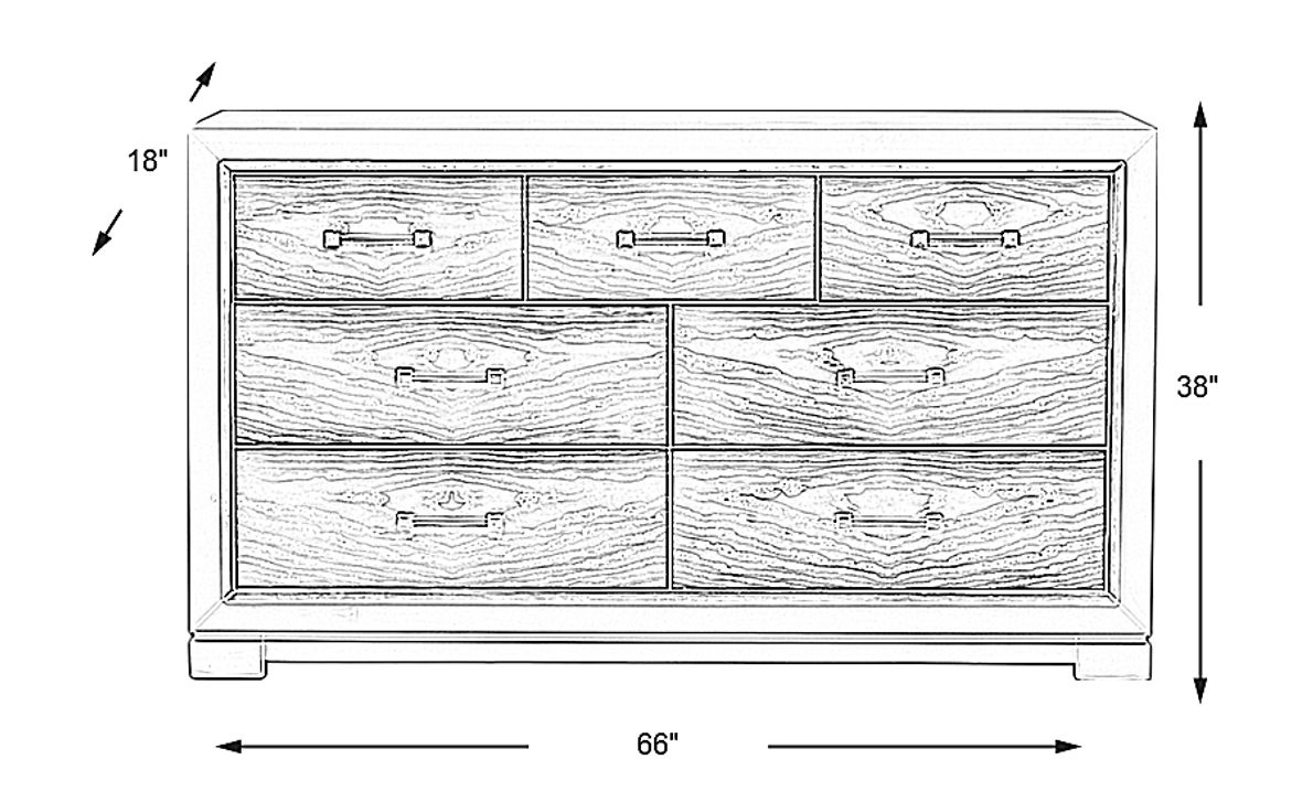 Cindy Crawford Home Bel Air Ivory Dresser